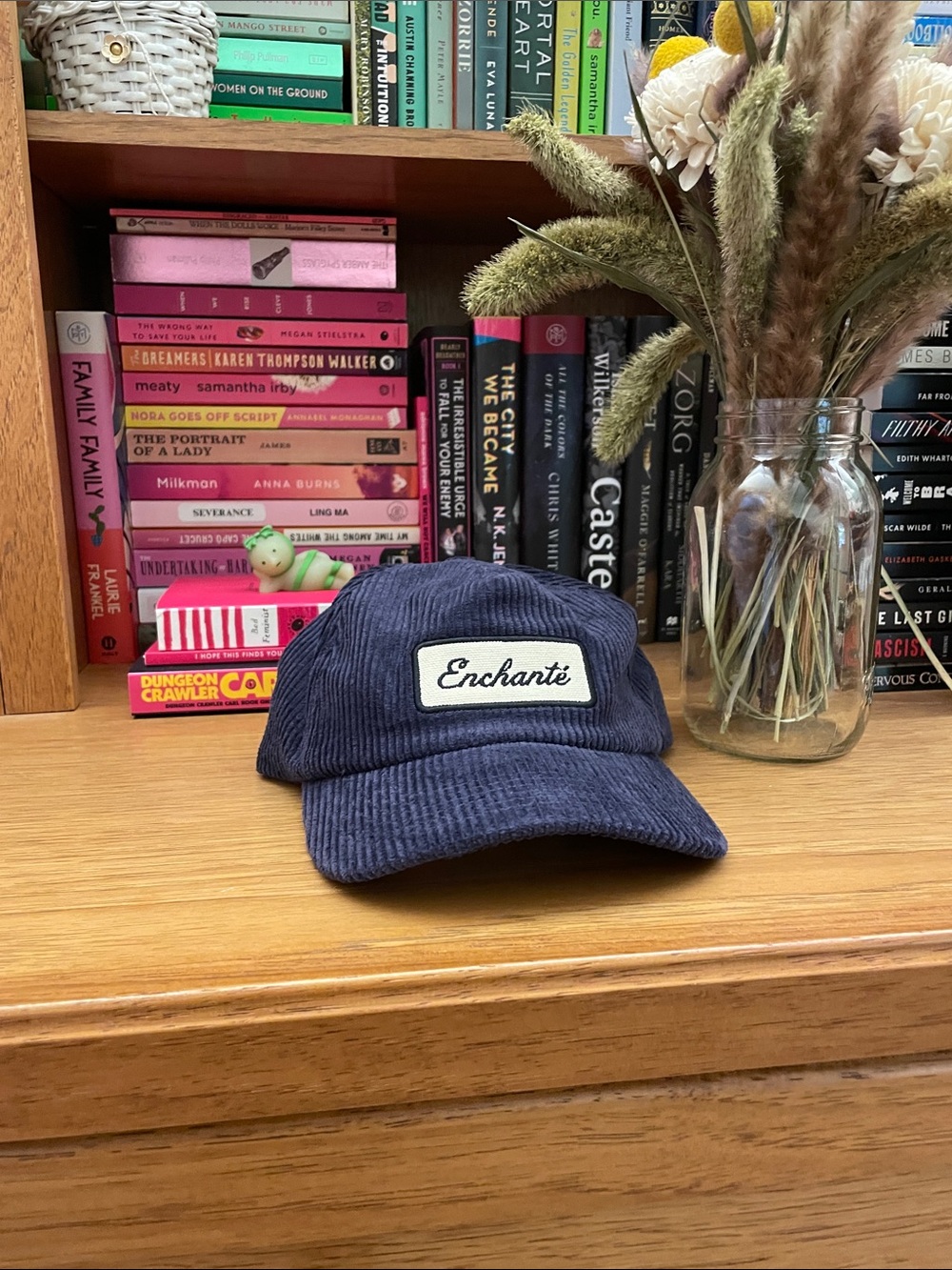 Enchante Navy Corduroy Baseball Cap